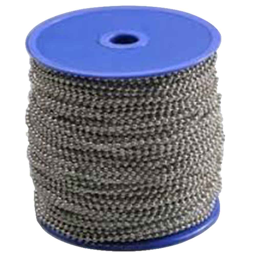 Kugelkette Stahl vernickelt - Rollenware - in 2 Stärken