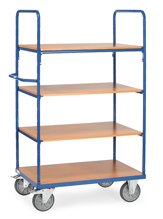 Etagenwagen in 3 Ausführungen - Baukasten-System - 4 Ladeflächen - hohe Stirnwand