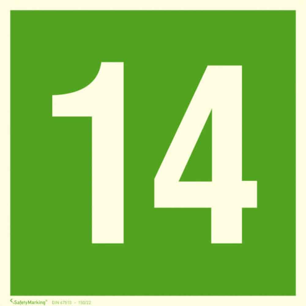 Fluchtwegschild mit Wunschtext - Etagenkennzeichnung - langnachleuchtend