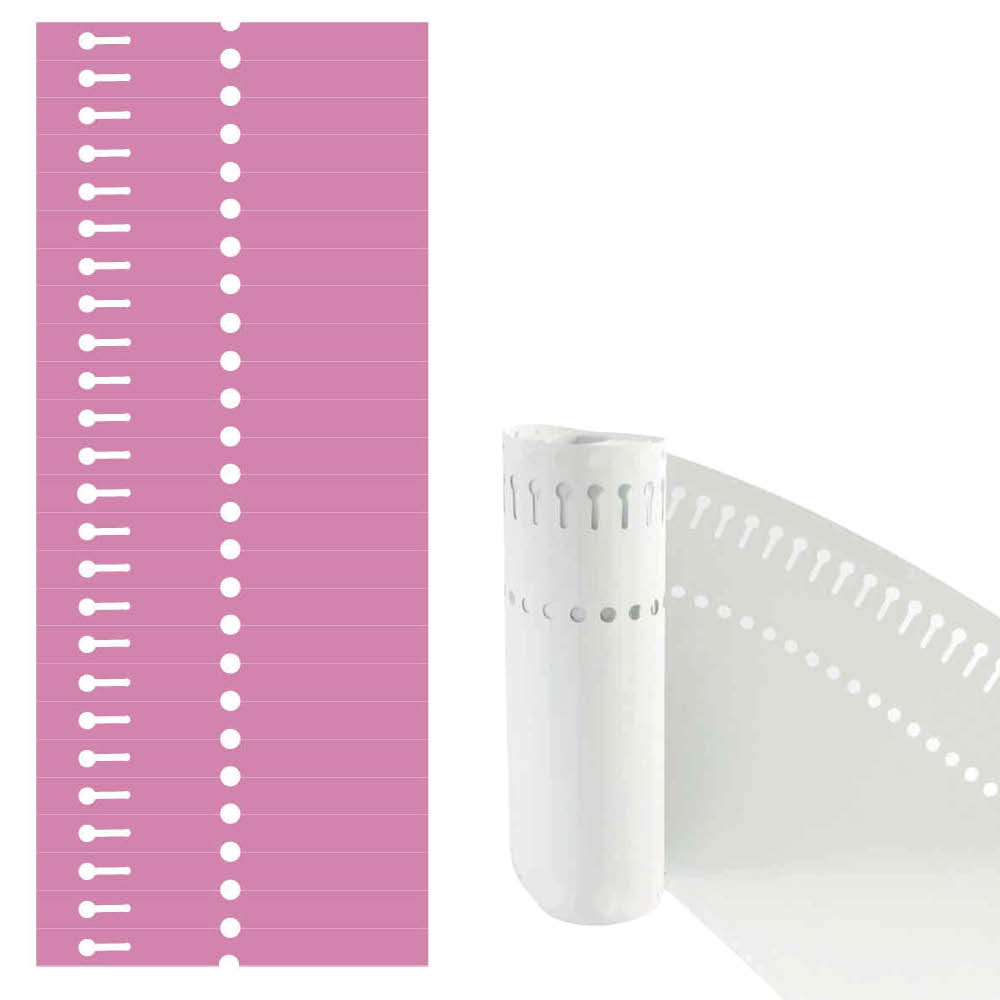 PVC-Schlaufen-Etiketten auf Rolle - Format 140 x 13 mm - 8 Farben