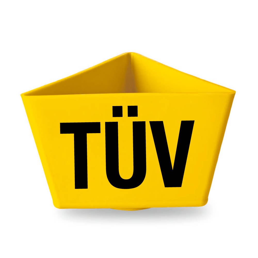 Kennzeichnungsträger - "TÜV" - ohne Bodenhaftung - 3 Farben