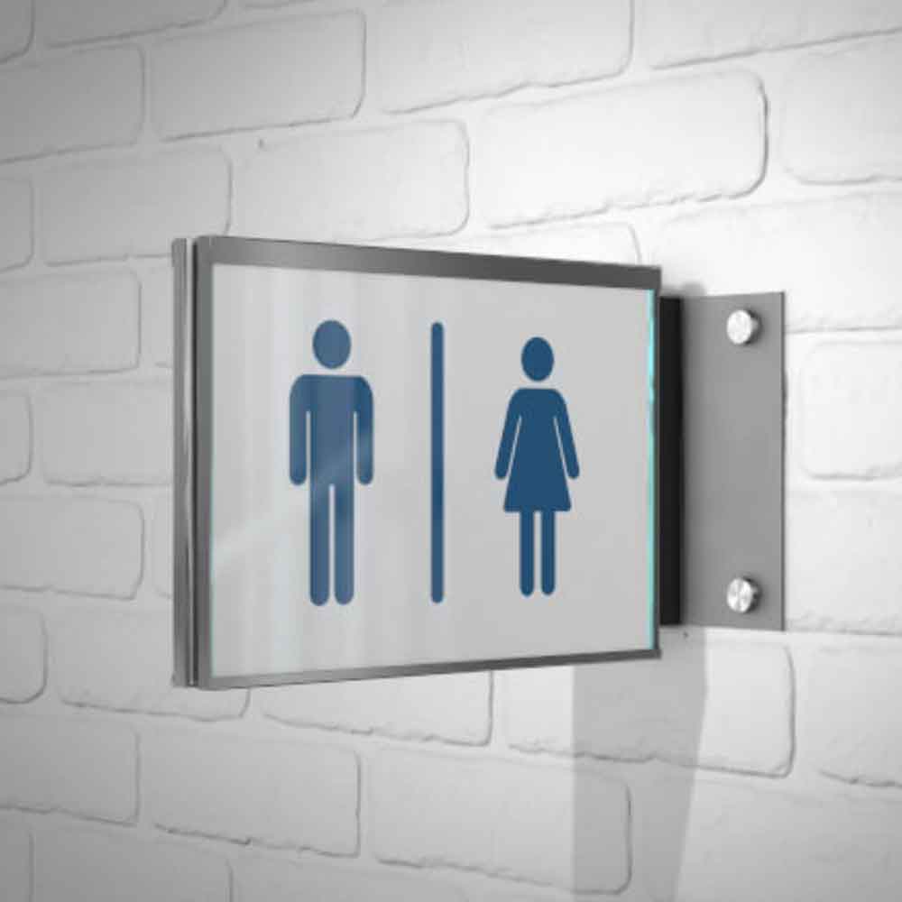 GlasFix Fahnenschild - bestehend aus 2 Echtglas-Schildern und einem Edelstahlbügel - in 5 Größen GlasFix Fahnenschild - bestehend aus 2 Echtglas-Schildern und einem Edelstahlbügel - in 5 Größen