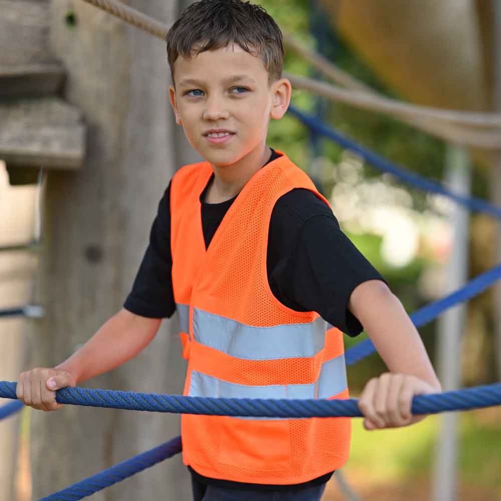 Korntex® Kinder Mesh Warnweste "Korfu" - mit Taschen