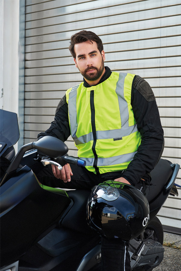 Korntex® Hi-Vis Motorradweste „Schleiz“ - Signal-Gelb - XL