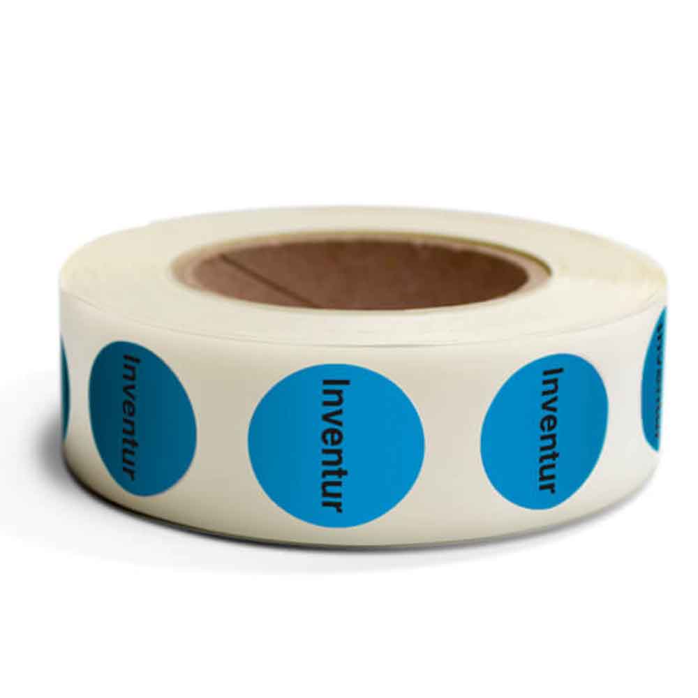 Inventur-Etiketten - Text: Inventur - in 4 Farben Inventur-Etiketten - Text: Inventur - in 4 Farben