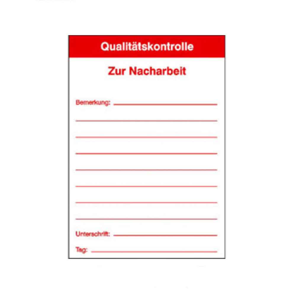 Qualitätskennzeichnungs-Etiketten - Text: Qualitätskontrolle ... - 4 Versionen