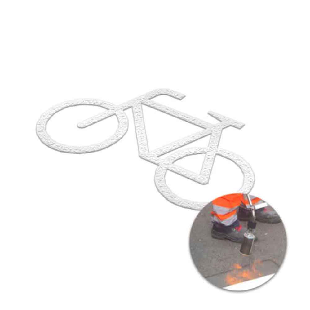 Fahrradsymbol links - Premark thermoplastische Bodenmarkierung - in 2 Größen Fahrradsymbol links - Premark thermoplastische Bodenmarkierung - in 2 Größen