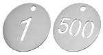 Edelstahlmarken Set Zaheln von 1-500