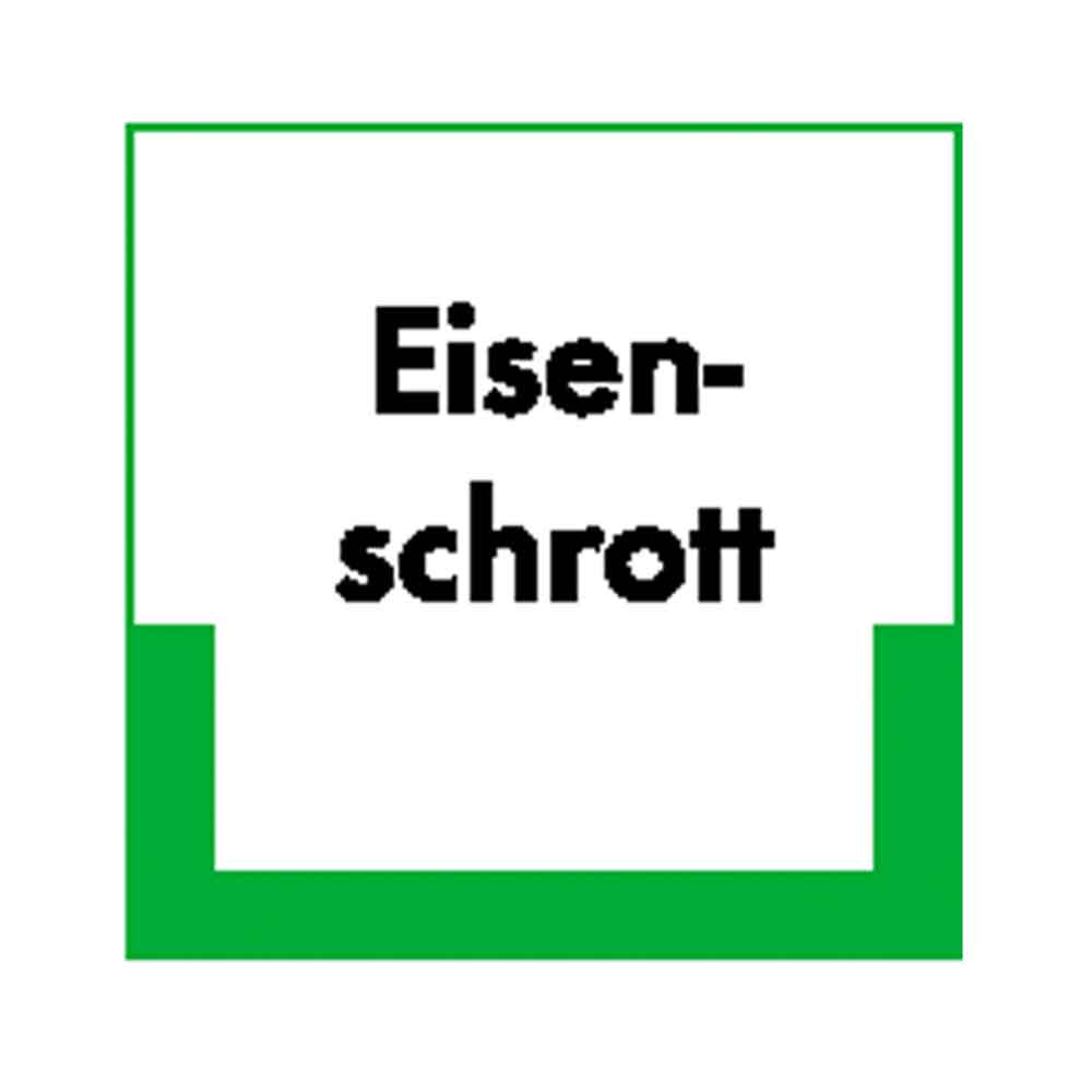 Abfallkennzeichnung - Textschild - Eisenschrott