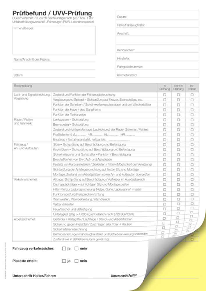 22-10-120-0-00-02-002-werkstatt-formular-uvv-pruefung-selbstdurchschreibend-068cde Prüfbefund / UVV-Prüfung DGUV - Vorschrift 70 - DIN A4