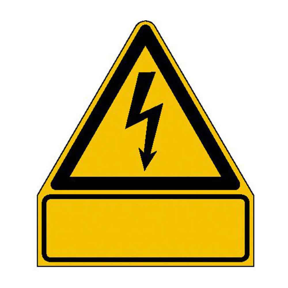 Warn-Kombischild - Warnung vor gefährlicher elektrischer Spannung Warn-Kombischild - Warnung vor gefährlicher elektrischer Spannung