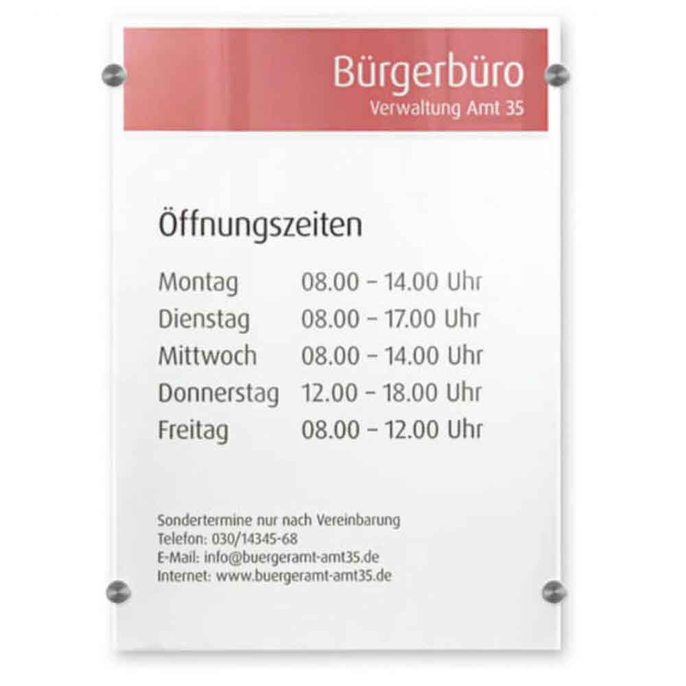 DURABLE CRYSTAL SIGN Infotafel - mit zwei hochwertigen Acryglasscheiben - in 2 Größen
