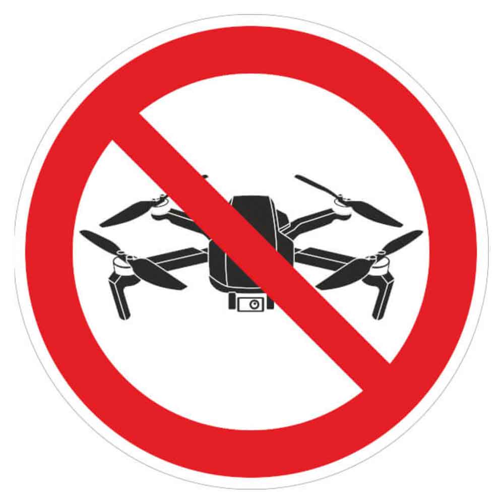 Verbotsschild - Drohnen verboten