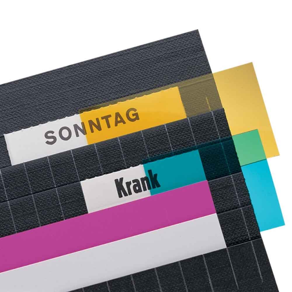 Planrecord Kunststoffbänder - in Transparent oder nicht Transparent - 5 Farben
