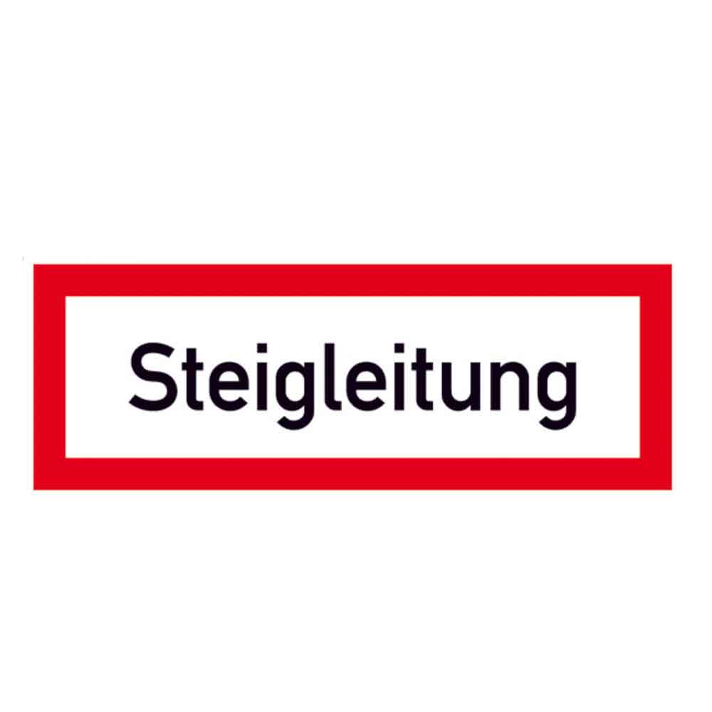 Hinweisschild für die Feuerwehr - Steigleitung