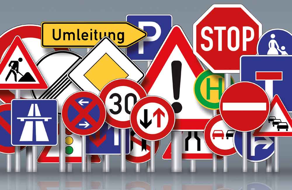 Verkehrsschilder und Verkehrskennzeichnung nach StVO
