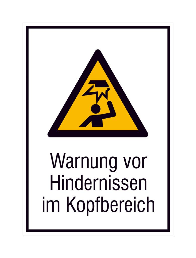 Warn-Kombischild - Warnung vor Hindernissen im Kopfbereich