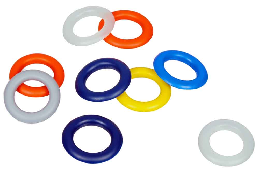 Farbige Griffloch-Ringe - Kunststoff
