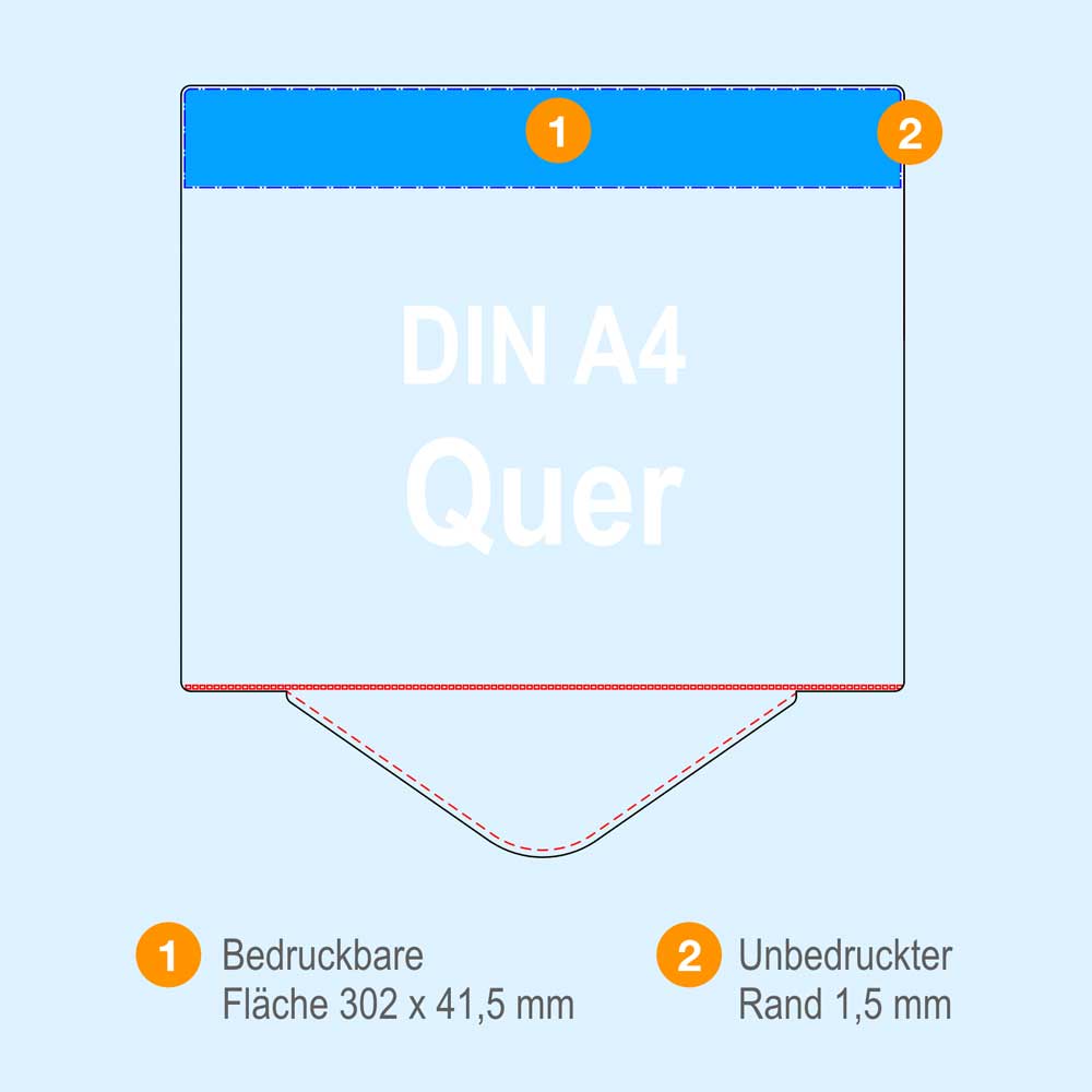 Infohalter - zum Einstecken - für DIN A4 Quer - mit individueller Werbung