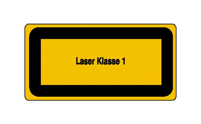 Warn-Zusatzschild - Laserkennzeichnung - Laser Klasse 1