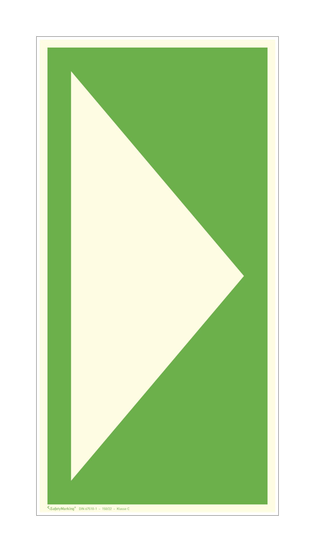 Erste-Hilfe-Zusatzschild - Richtungsangabe gerade