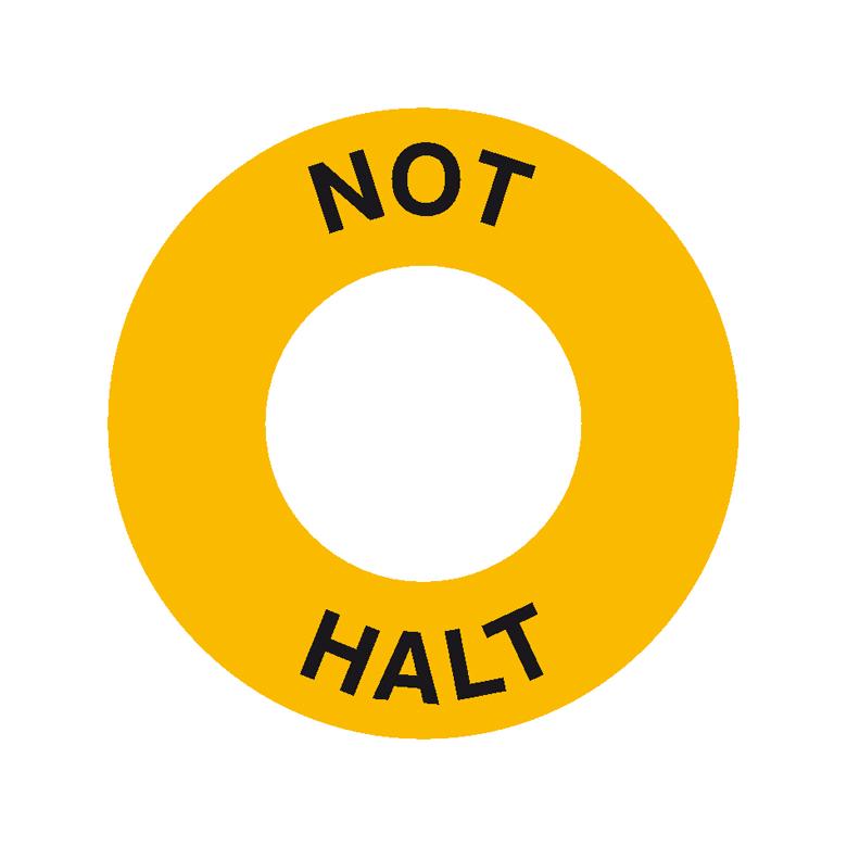 PROTECT Maschinen-Kennzeichnung - Text: Not Halt - 4 Ausführungen
