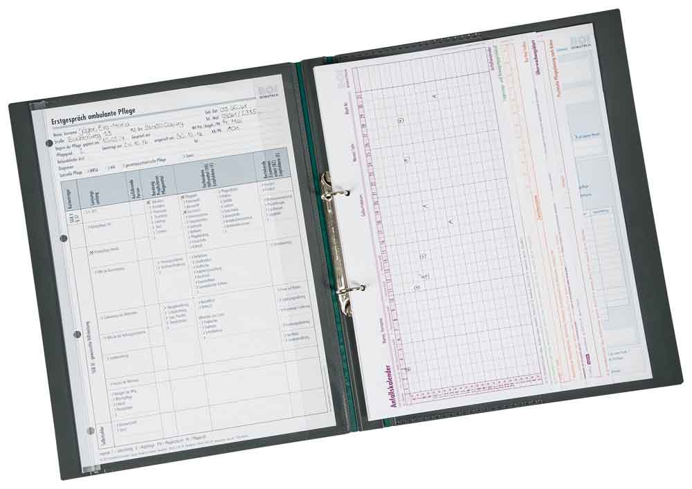 Pflegemappe ambulant - 2-Ring- oder 4-Ringmechanik - in 3 Farben Pflegemappe ambulant - 2-Ring- oder 4-Ringmechanik - in 3 Farben