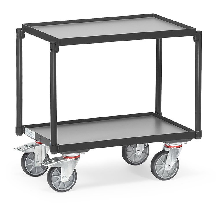 13540_7016-0d35f8 Eurokastenroller GREY EDITION - 2 Etagen je L 605 x B 405 mm - mit Rand - Tragkraft 250 kg