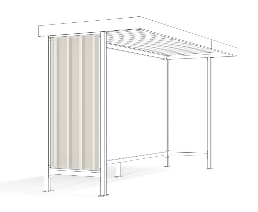 Materialüberdachung Seitenwand Leipzig - L16 / L17 / L18 / L19 - RAL 9002 Grauweiss Materialüberdachung Seitenwand Leipzig - L16 / L17 / L18 / L19 - RAL 9002 Grauweiss
