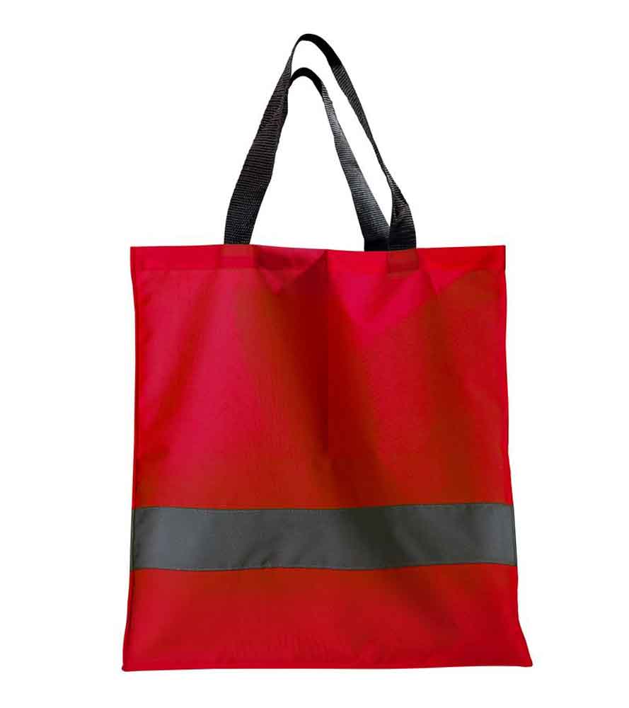 60-50-307-0-00-04-059-farbige-einkaufstasche-rot-11ee09 Einkaufstasche - Reflektionsstreifen - in 7 Farben