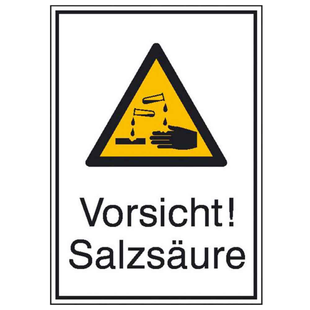 Warn-Kombischild Vorsicht! Salzsäure