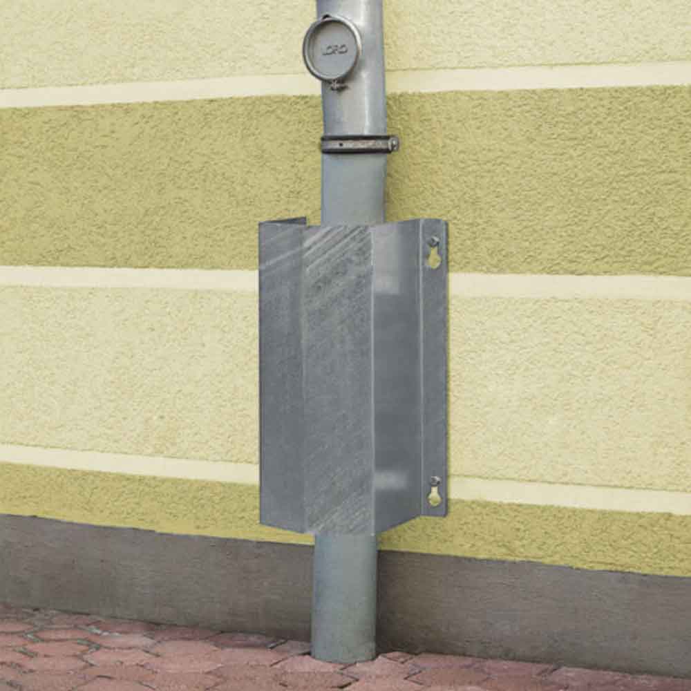 Rohrschutz U-Profil 300 - für Innen- und Außenbereich - Höhe 30 cm - Stahl blank Rohrschutz U-Profil 300 - für Innen- und Außenbereich - Höhe 30 cm - Stahl blank