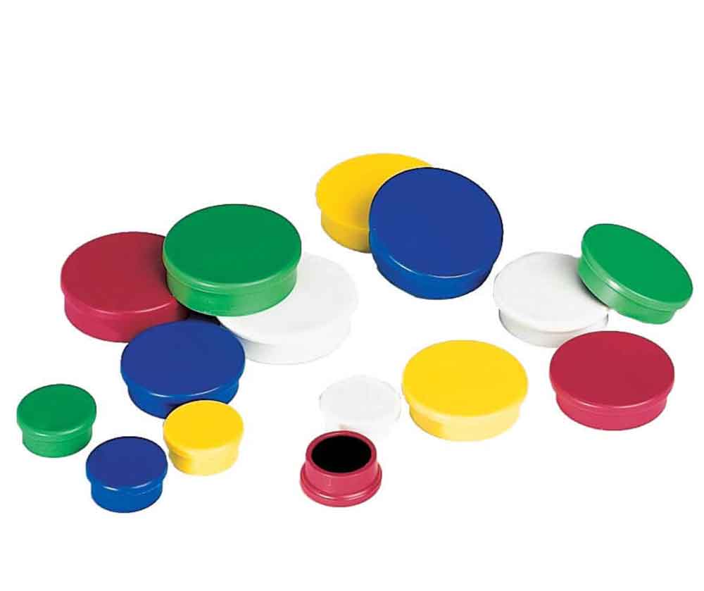 Haftmagnete / Haltemagnete - 5 Farben - 2 verschiedene Durchmesser Haftmagnete / Haltemagnete - 5 Farben - 2 verschiedene Durchmesser