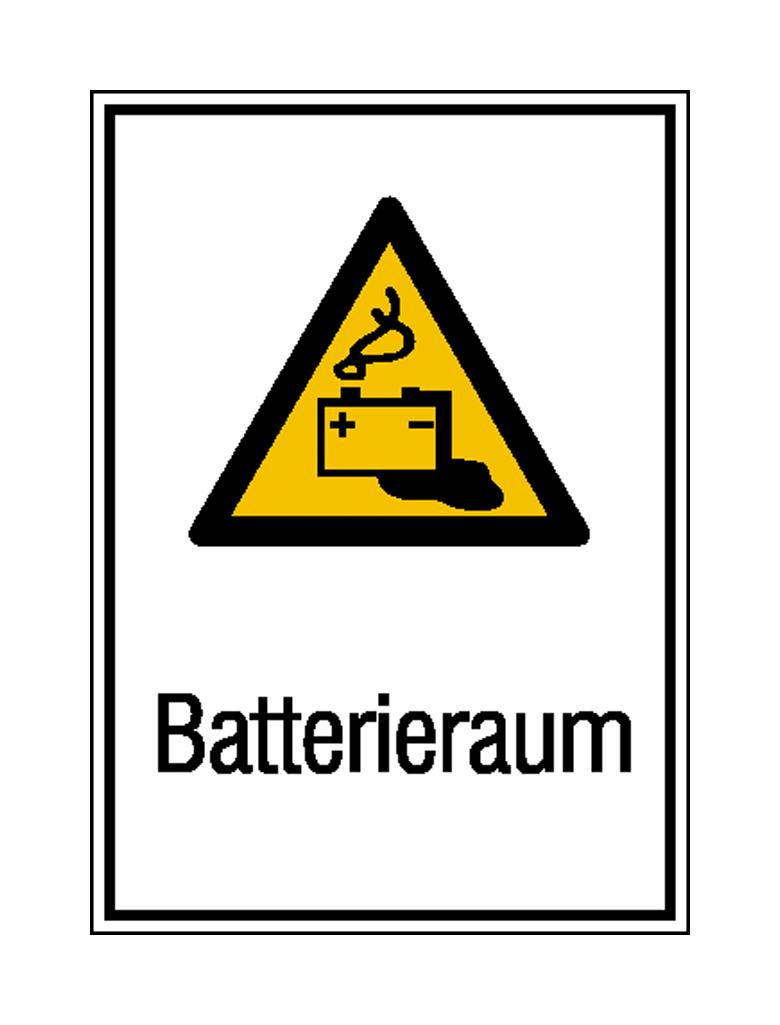 Warn-Kombischild - Batterieraum