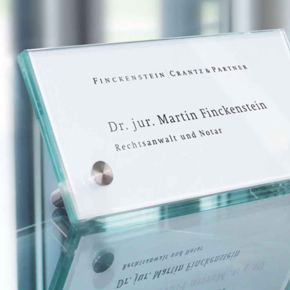 CRISTALLO Tischaufsteller - rahmenlos - aus 2 x 4 mm Sicherheitsglas - 2 Edelstahlhalter CRISTALLO Tischaufsteller - rahmenlos - aus 2 x 4 mm Sicherheitsglas - 2 Edelstahlhalter