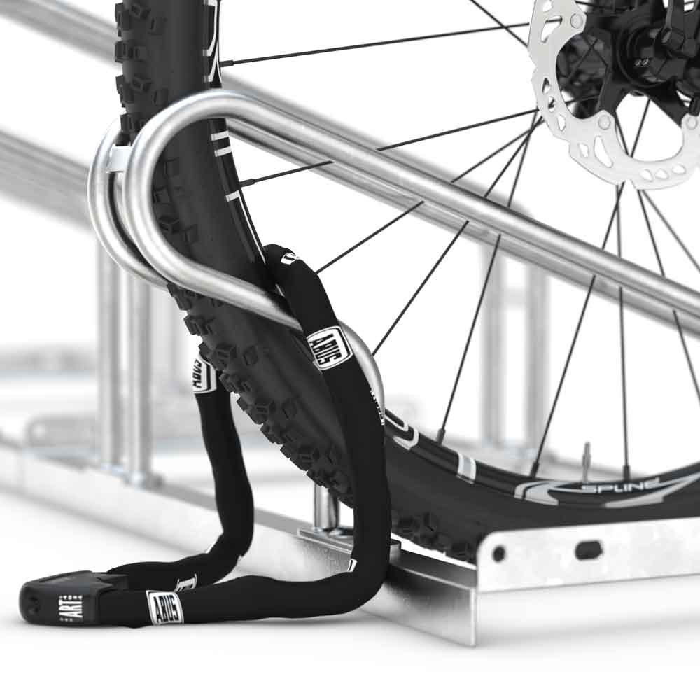 Fahrrad-Anlehnparker 2000 BF - Radabstand 390 mm - einseitig - 7 verschiedene Breiten Fahrrad-Anlehnparker 2000 BF - Radabstand 390 mm - einseitig - 7 verschiedene Breiten