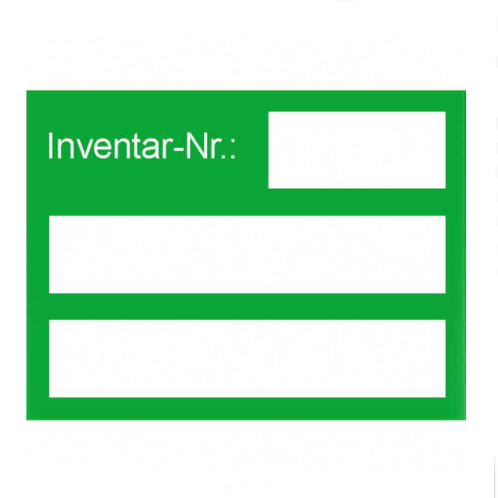 Inventar-Etikett - Dokumentenfolie auf Bogen - mit 3 Beschriftungsfeldern - selbstklebend