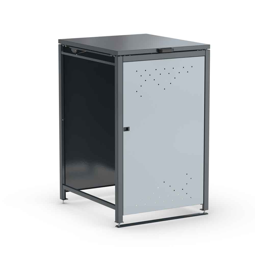 Anbausatz zu Mülltonnenbox BinStore 1 - ohne oder mit Seitenwand - in Anthrazitgrau/Silbergrau Anbausatz zu Mülltonnenbox BinStore 1 - ohne oder mit Seitenwand - in Anthrazitgrau/Silbergrau