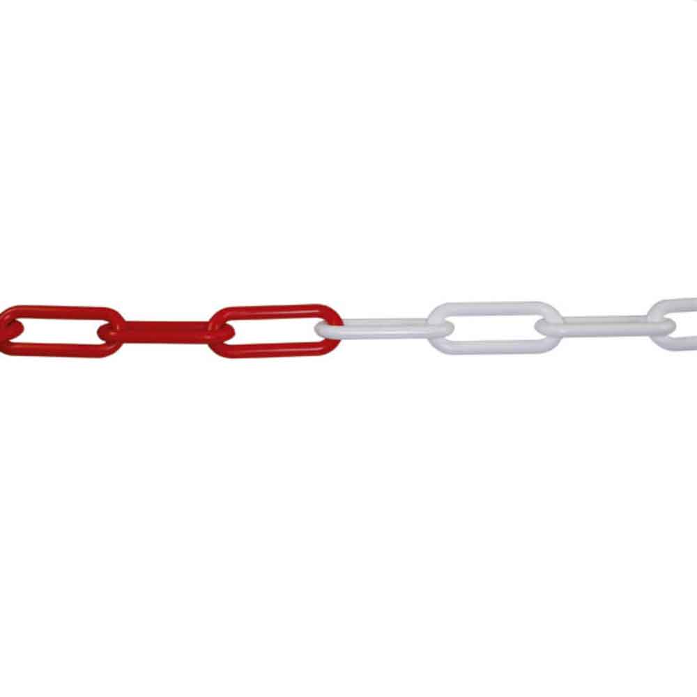 Absperrkette - PVC oder Stahl - Absperrpfosten Zubehör - Rot/Weiss