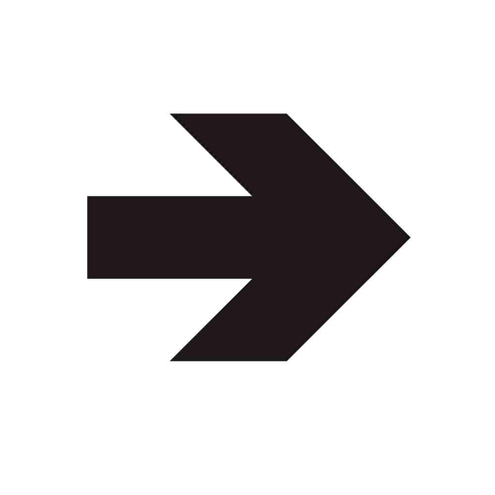 Piktogramm - Symbol Pfeil - selbstklebend - Folie - Schwarz oder Weiss - in vielen Größen