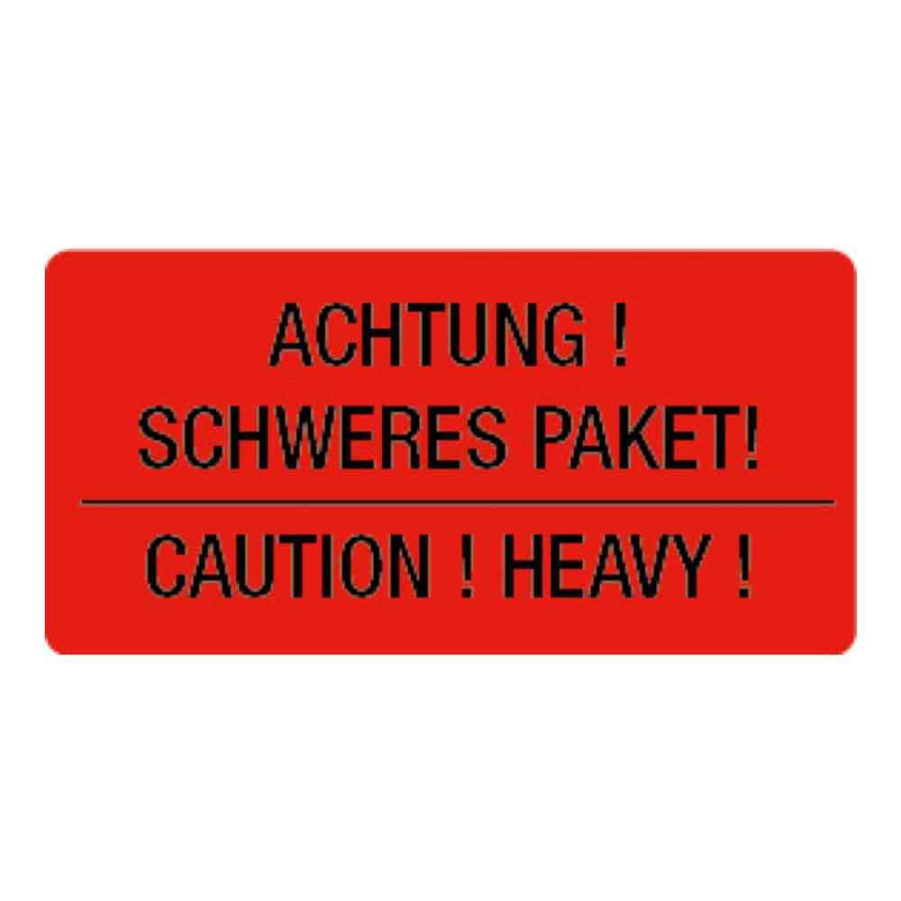 Warn- bzw. Verpackungsetiketten - selbstklebend in Signalrot auf Rolle