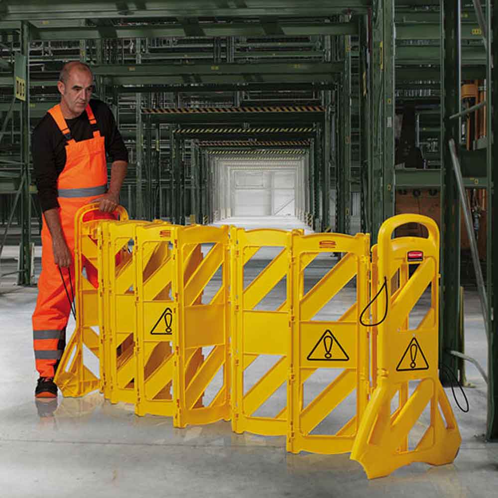 30-82-029-0-00-01-056-faltbarer-absperrzaun-bruchfester-abs-kunststoff-69c0ed Faltbarer Absperrzaun - bruchfester ABS-Kunststoff - mit Transportrollen