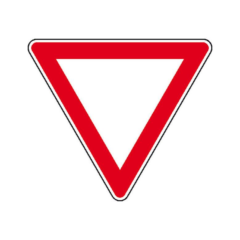 Verkehrszeichen - StVO - Vorfahrt gewähren - 4 Varianten