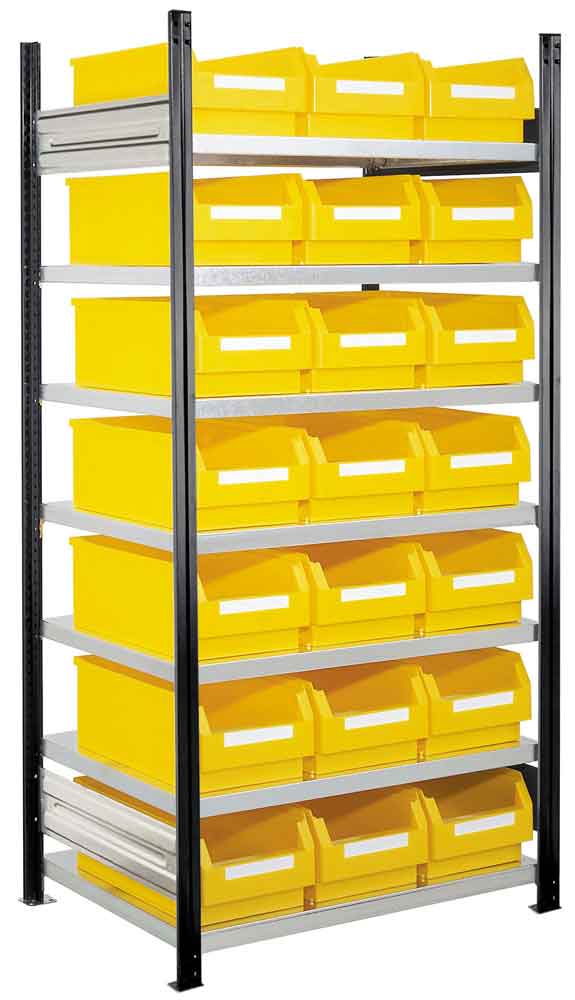 12-63-00-01-10-01-090-rasterplan-steckregal-modell-15-grundregal-anthrazit_1-ef22e6 RasterPlan® - Steckregal Modell 15 - komplett mit Lagersichtkästen - Grund- und Anbaufeld