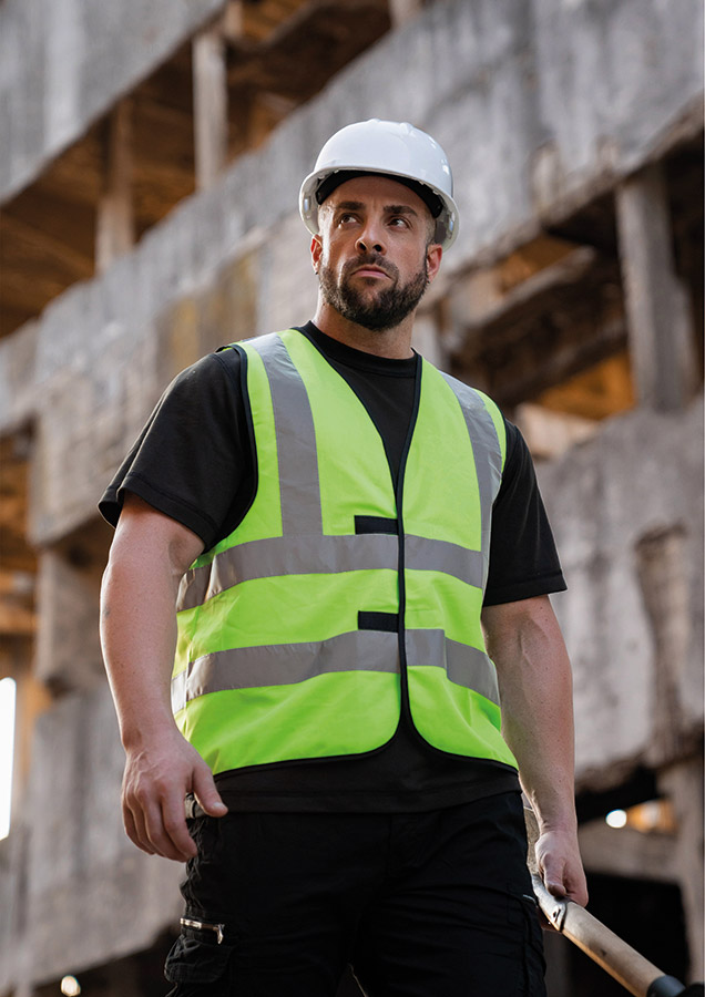 Korntex® Warnweste „Hannover“ - Vier Reflexstreifen - Signal-Gelb - M