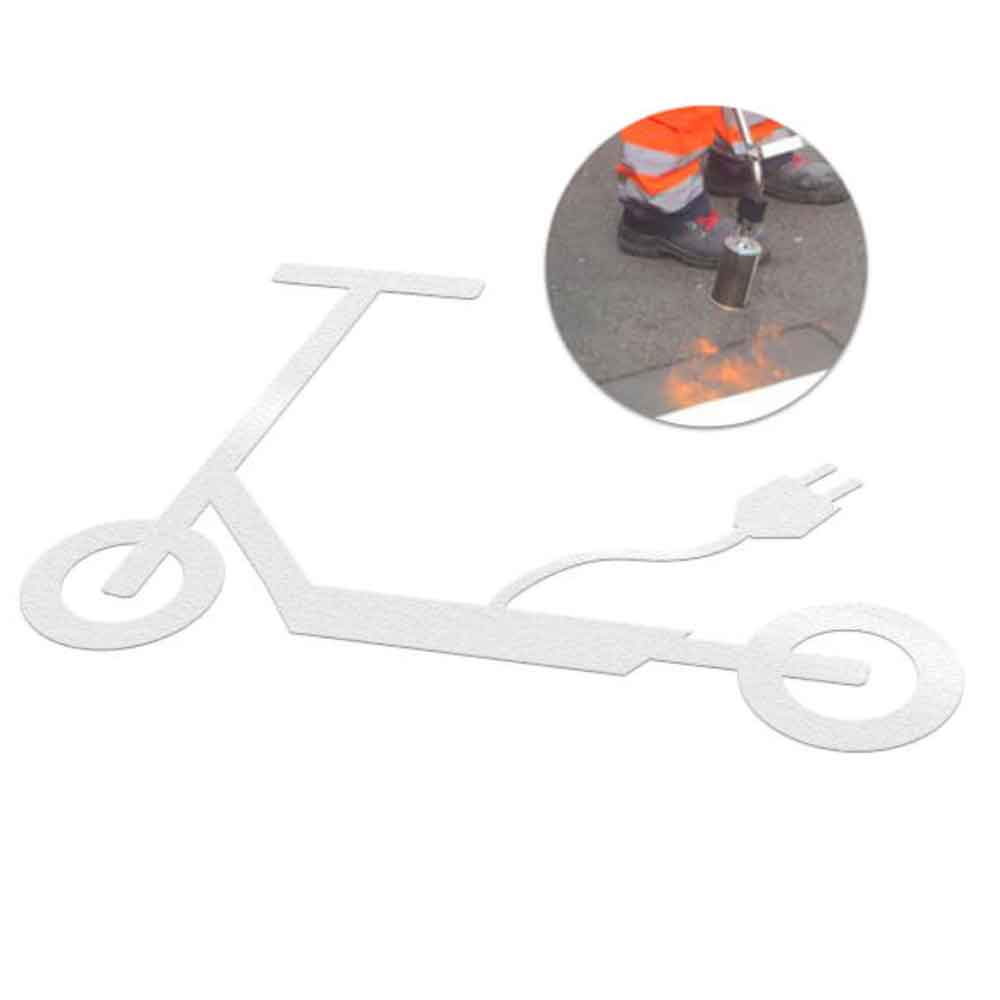 E-Scooter - Premark thermoplastische Bodenmarkierung - in 3 Größen E-Scooter - Premark thermoplastische Bodenmarkierung - in 3 Größen