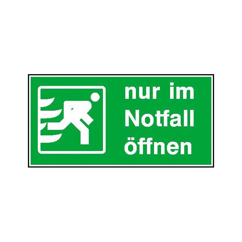 30-89-236-0-00-058-fluchtweg-kombischild-nur-im-notfall-offnen-210095-83f62e Fluchtweg-Kombischild - für Türwächter - Paniktreibriegel - Paniktüren - 3 Ausführungen