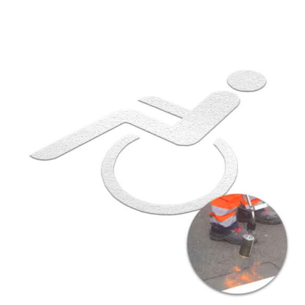 Premark thermoplastische Bodenmarkierung - Behindertenparkplatz - Kennzeichnung von Parkflächen Premark thermoplastische Bodenmarkierung - Behindertenparkplatz - Kennzeichnung von Parkflächen