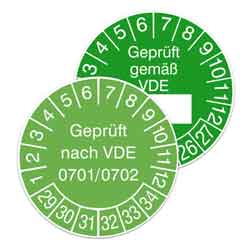 Elektroprüfplaketten