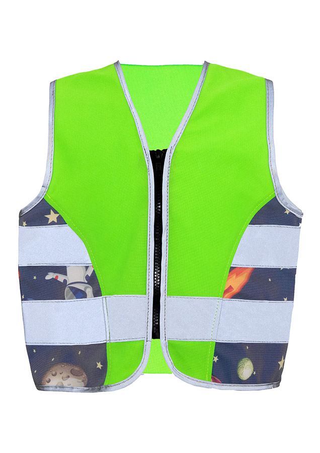 Korntex® Kinder Warnweste Action „Working Heroes“ - CO2 Neutral - Blau/Traktor - XS